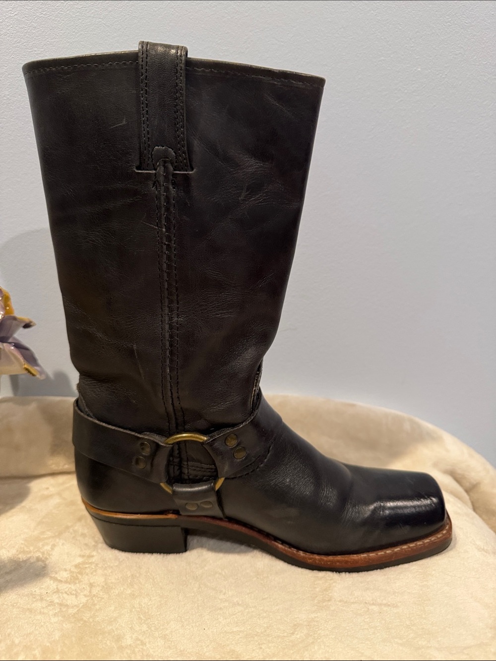 FRYE Black Leather Harness 12R Boots Women’s 8 M Made in USA - Picture 5 of 11